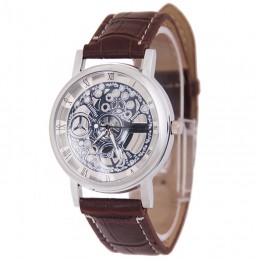 Ceas Quartz Silver Skeleton